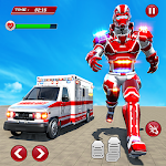 Cover Image of Tải xuống Ambulance Robot Transforming: Rescue robot games 1.0.1 APK