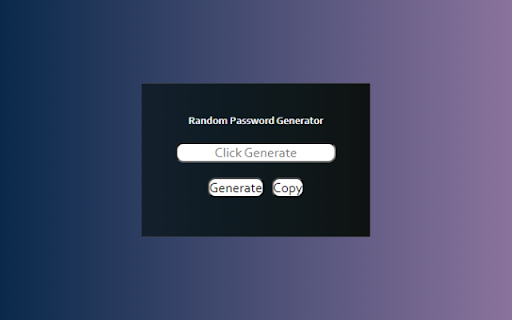 Random Password Generator