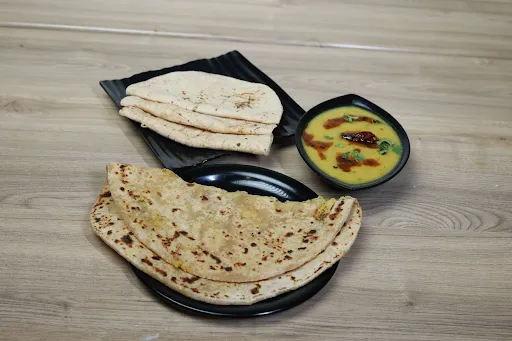 Aloo Paratha With 2 Phulka And Tadka Dal