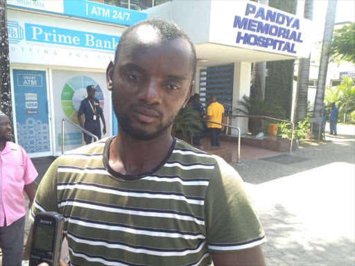 Hamisi Madilo, 28, at Pandya Memorial Hospital on Saturday, January 5, 2019. / BRIAN OTIENO