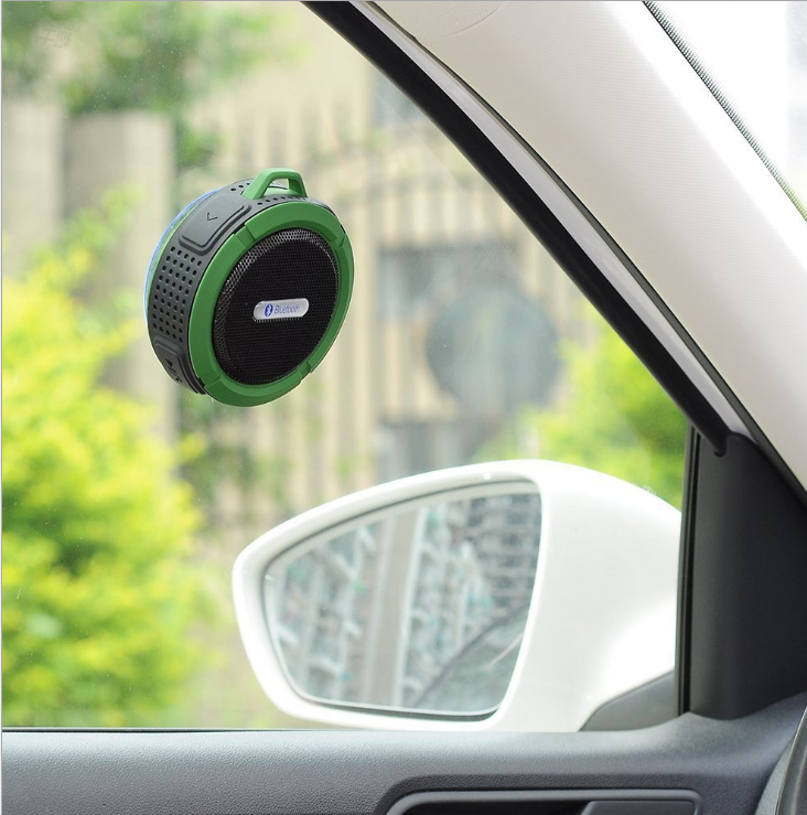 C6 new waterproof suction cup wireless bluetooth speaker three anti-plug card small stereo outdoor portable hands-free c