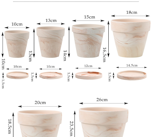 Title 5, Gradient red and white pottery pot for large gr...