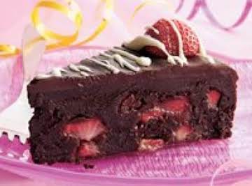 Fudge Strawberry Truffle Cake