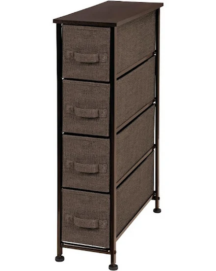 Dresser Storage Tower Stand with 4 Removable Fabric Drawe... - 0