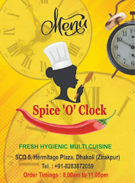 Spice 'O' Clock menu 1