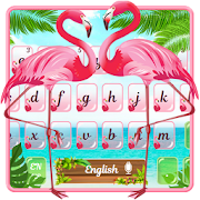 Pink Flamingo Keyboard Theme  Icon