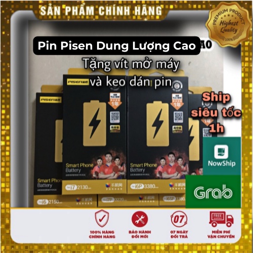 Pin Pisen Dung Lượng Cao Cho Ip 5Se/6/6S/6Plus/6Splus/7/7Plus/8/8Plus/X/Xs/Xsmax/11