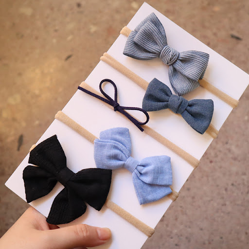Title 5, Baby Bow Tie Hair Hoop Nylon Soft & Comfortable...