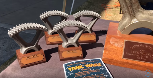 The awesome Tank Wars trophies!