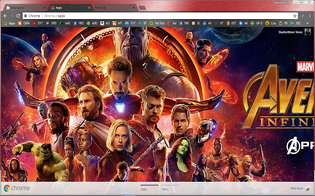 Infinity War : All Avengers Super Hero chrome extension