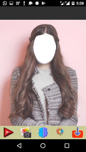 Women Long Hair Style Photo Montage