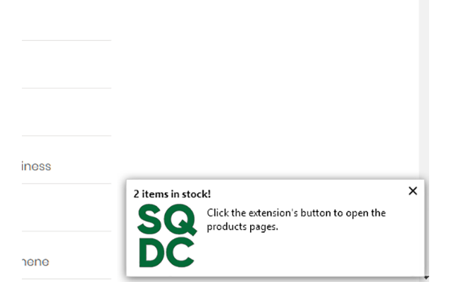 SQDC Back in Stock Notification Preview image 3