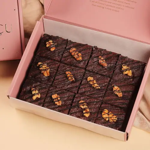 Fudgy Chocolate Walnut Brownies (Box Of 12)