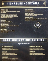Papa Whiskey menu 5