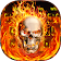 Fire Skull Flaming Keyboard Theme icon