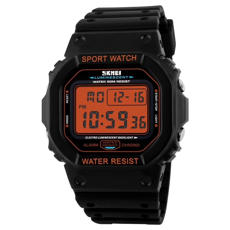 Męski elektroniczny zegarek sportowy Skmei, wodoodporny, nowy model, modny design, sprzedaż bezpośrednia z fabryki, doskonały do sportu.