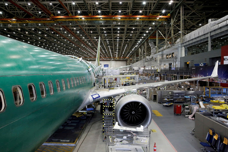 Boeing's 737 MAX-9 is pictured under construction at its production facility in Renton, Washington, US, February 13, 2017.