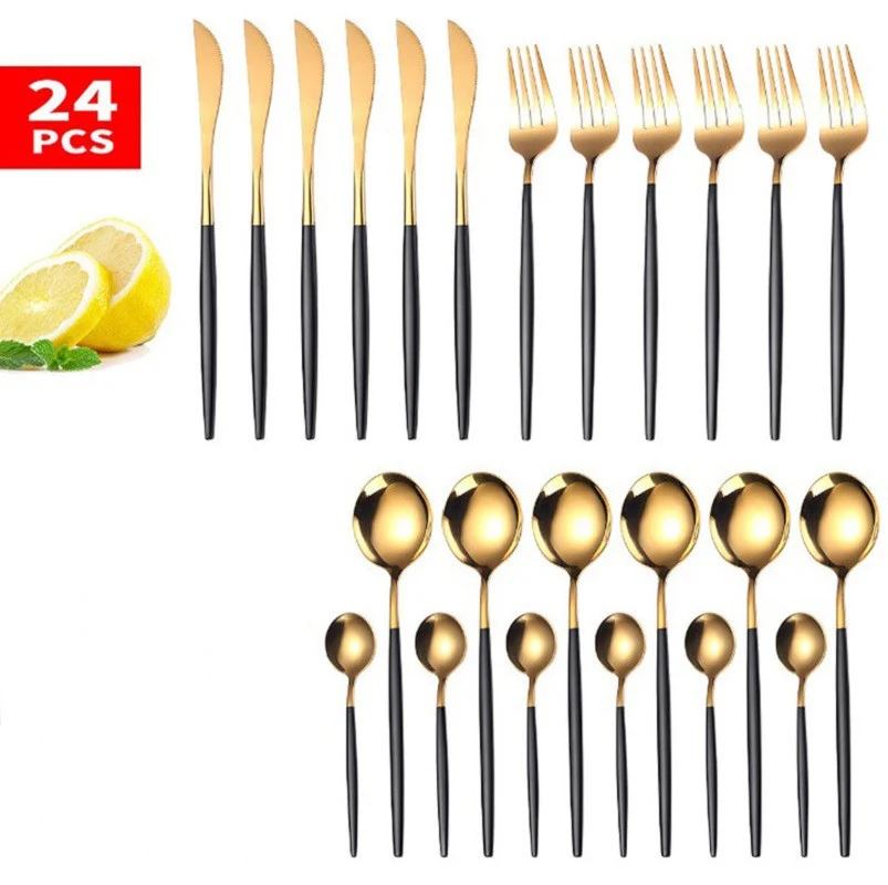 24pcs de talheres de luxo