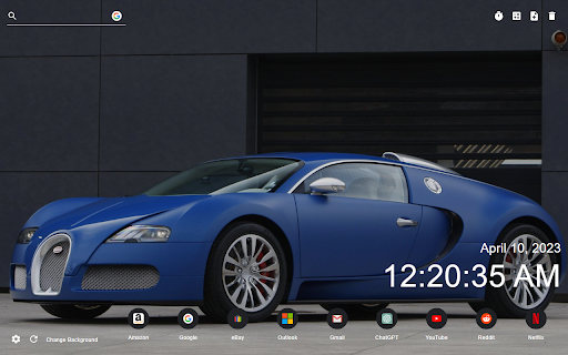 Bugatti Wallpaper Theme New Tab