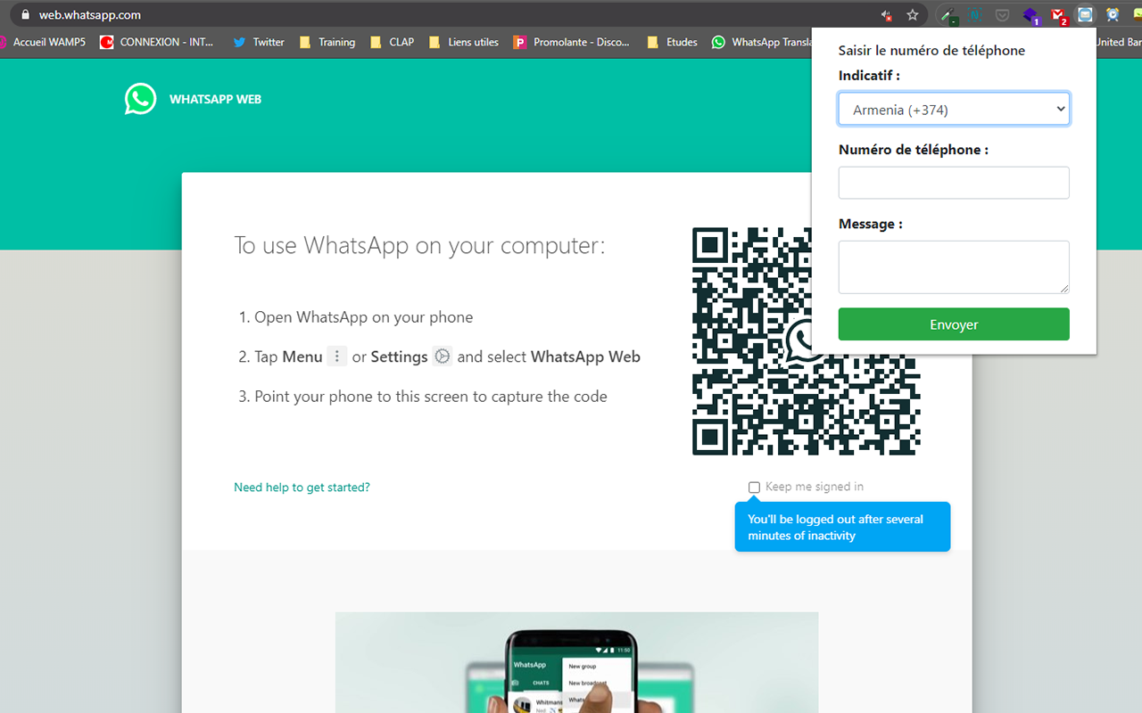 Cliquer pour discuter WhatsApp Message Preview image 0