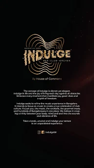 Indulge By House Of Commons menu 1