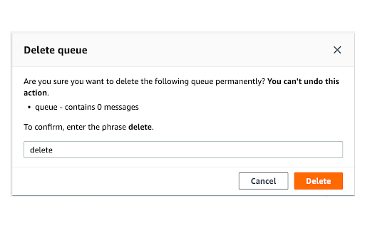 AWS console autofill delete