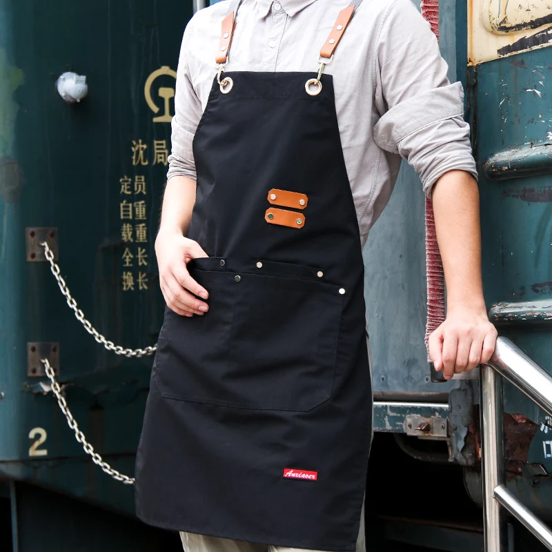 Title 6, Denim Apron Household Kitchen Cooking Hair Styl...