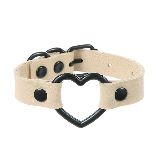 Title 12, Punk Trendy Cool Dark Peach Heart Hand Ring Bra...