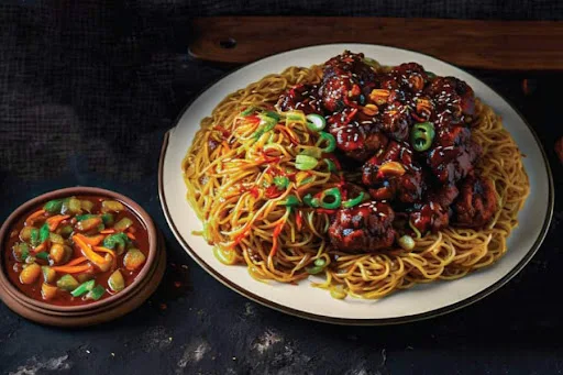 Veg Manchurian Noodles