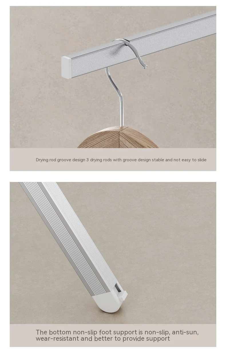 Kućna balkonska teleskopska šipka za odeću od nerđajućeg čelika, idealna za putovanja, kompaktna, izdržljiva i jednostavna za upotrebu.