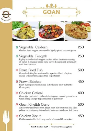 Harbour Cafe - The Crown menu 
