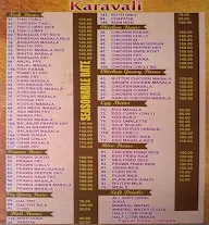 Hotel Karavali menu 1