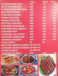 Shama Biryani Dhaba menu 1