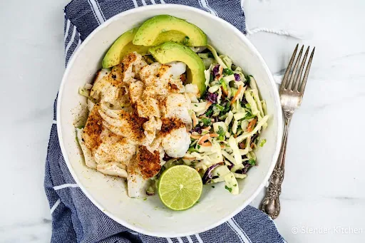 Southwestern Fish Taco Delight Bowl With Avocado Slaw (Mini)