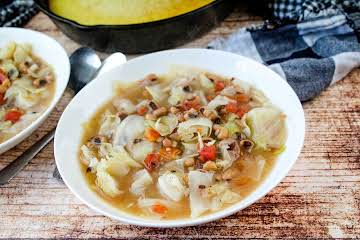 New Year's Black-Eyed Pea and Cabbage Soup