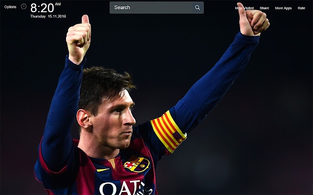 Messi Wallpapers Theme New Tab