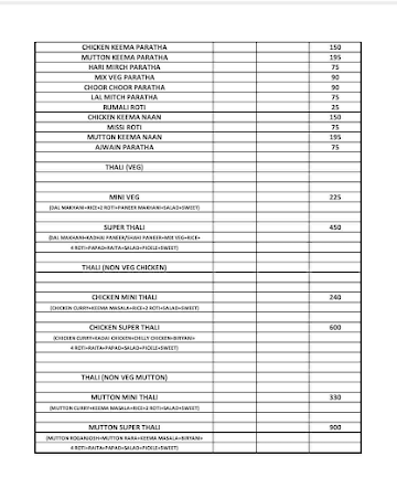 Mad Over Non Veg menu 