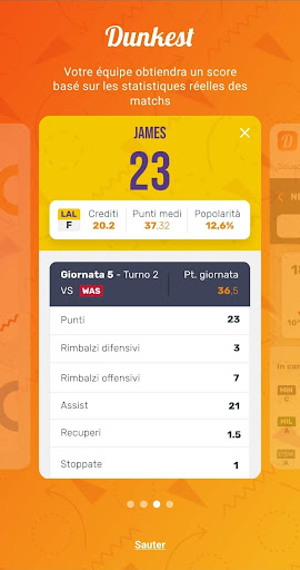 Code Triche Dunkest - Fantasy Basketball NBA et Euroligue APK MOD 4