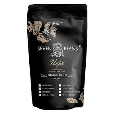 Seven Beans Coffee Company's "Urja" |Medium Dark Roast| Single Origin - 250 gm