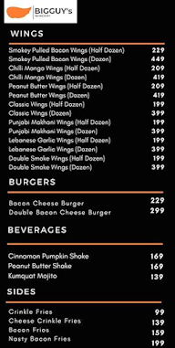 Bigguy's Wingery menu 1