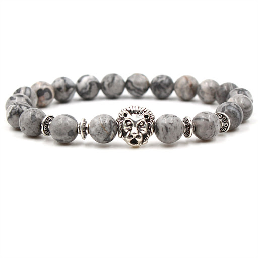 Silver lion head