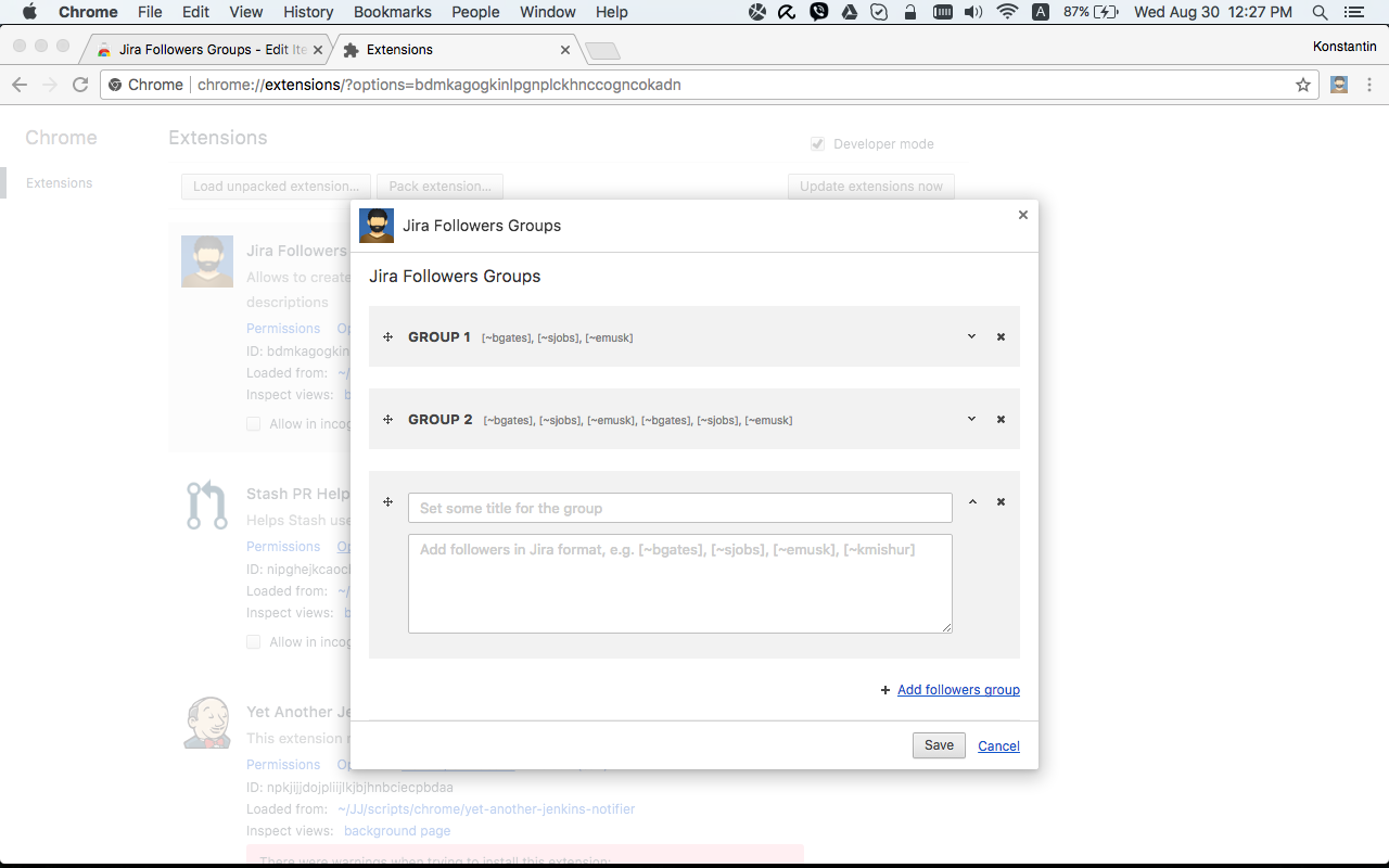 Jira Followers Groups Preview image 0