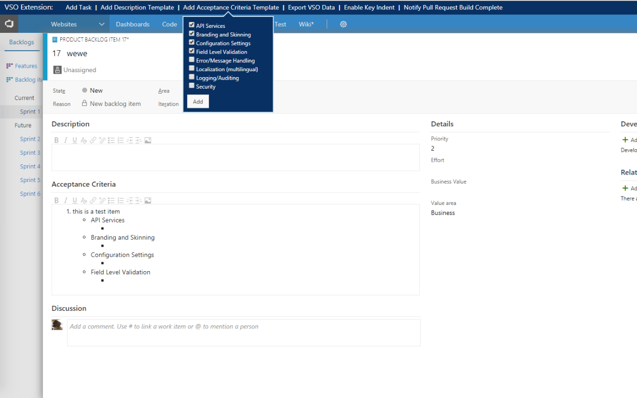 Visual Studio Online Extension Preview image 1