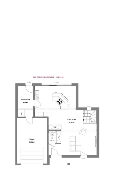Vente maison neuve 5 pièces 100 m² à Saint-Antoine-du-Rocher (37360), 373 900 €