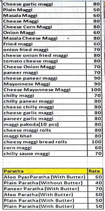 Valai Ilai menu 