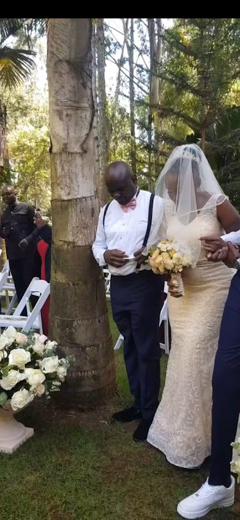 Esther Musila walking down the aisle