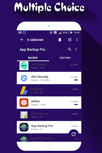 App Backup Restore – Transfer