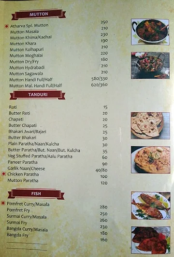 Atharva Restaurant & Bar menu 