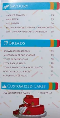 O Cakes menu 4