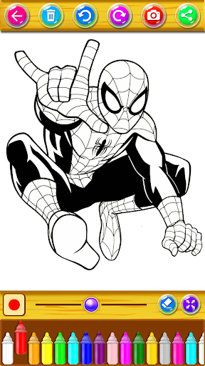 Hero spider coloring book screenshots 4